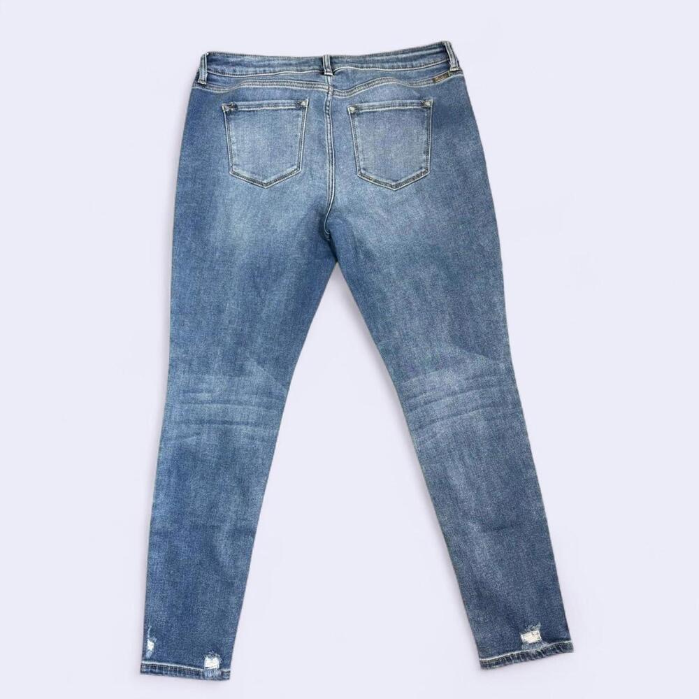 Kancan Women’s Size 15/31 Skinny Distressed Blue Denim Jeans - Picture 6 of 6